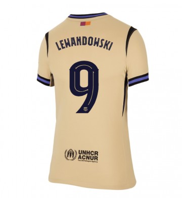 Barcelona Robert Lewandowski #9 Udebanetrøje Dame 2025-26 Kortærmet